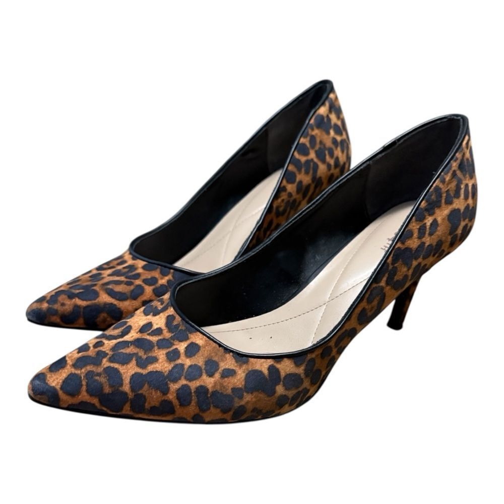 On 34th Jeules Pointed-Toe Slip-On Pumps cheetah print size 9.5 - Picture 3 of 10